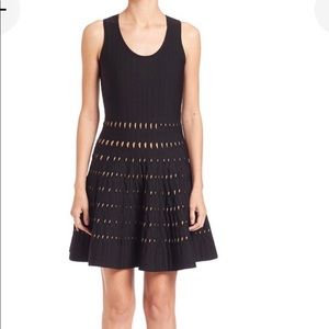 MICHAEL Michael Kors Pointell-knit Black Tank Dress